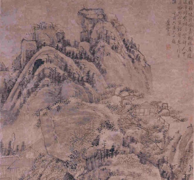 萧云从嘉树林屋图