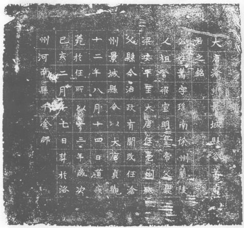 蕭瑶墓誌－大唐滄州景城縣令蕭府君之銘